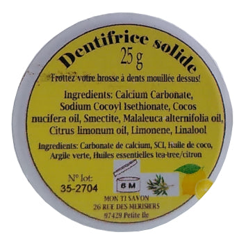 Dentifrice solide Tea tree citron 25g