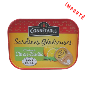 Sardines généreuses citron-basilic 140g