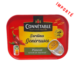 Sardines généreuses piment et huile de tournesol 140g