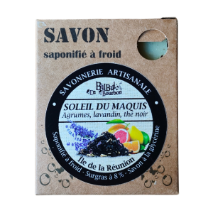 Savon Soleil du maquis (agrumes, lavandin, thé noir) 100g